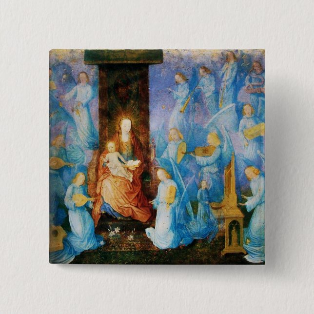 VIRGIN WITH CHILD - CONCERT OF ANGELS 15 CM SQUARE BADGE (Front)