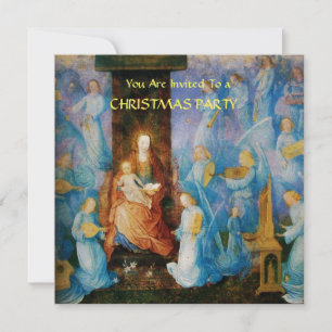 VIRGIN WITH CHILD - CONCERT OF ANGELS Gold Metal Invitation