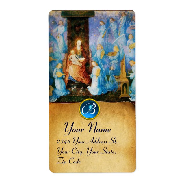 VIRGIN WITH CHILD -CONCERT OF ANGELS MONOGRAM (Front)