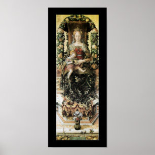 VIRGIN WITH CHILD green black Poster