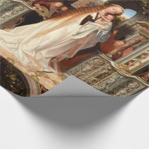 VIRGIN WITH CHILD ,MUSICAL ANGELS CHRISTMAS WRAPPING PAPER