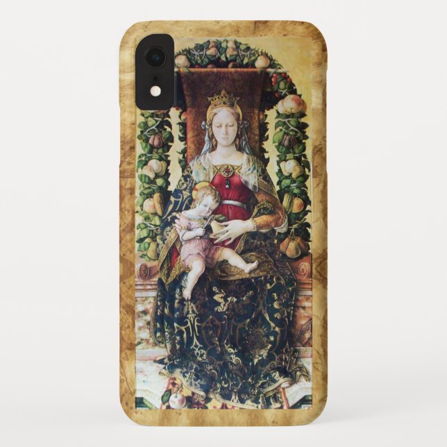VIRGIN WITH CHILD , Parchment Case-Mate iPhone Case (Back)