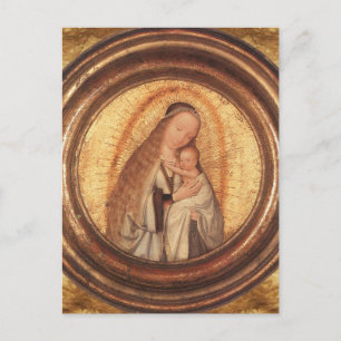 VIRGIN WITH CHILD Parchment Postcard