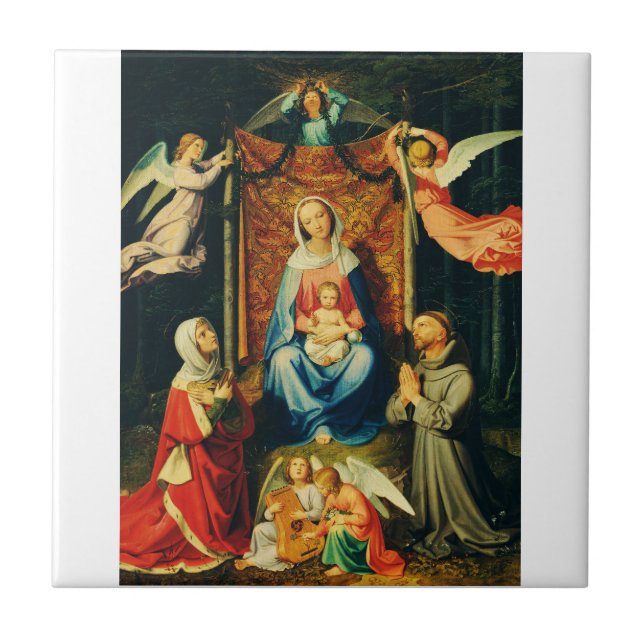 Virgin with Child, St. Adelheid and St. Francis Tile (Front)