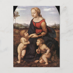 Virgin with Jesus and St. John by Raphael Postcard