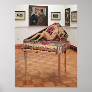 Virginals, painted by Roger Fry Poster