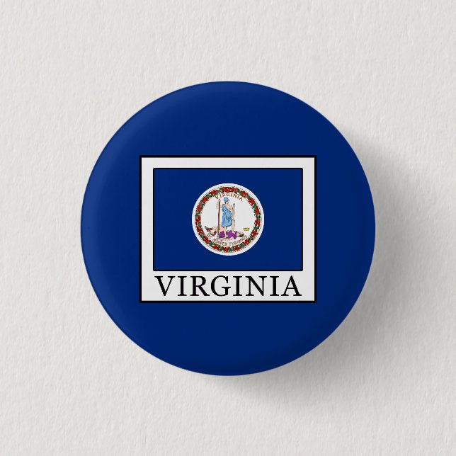 Virginia 3 Cm Round Badge (Front)