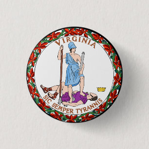 Virginia 3 Cm Round Badge