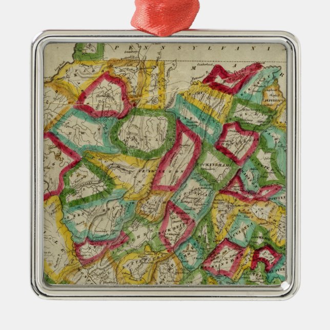 Virginia 3 metal tree decoration (Front)