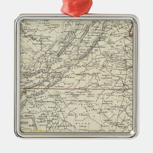 Virginia 4 metal tree decoration (Front)