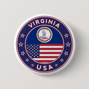 Virginia 6 Cm Round Badge