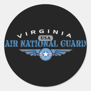 Virginia Air National Guard Classic Round Sticker