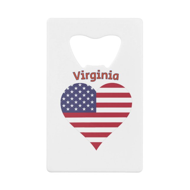 Virginia American Flag Heart (Front)