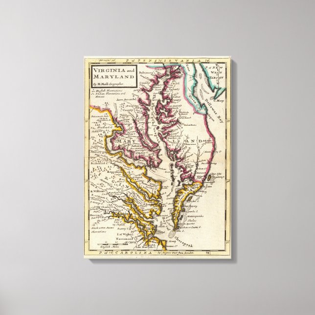 Virginia and Maryland Canvas Print (Front)
