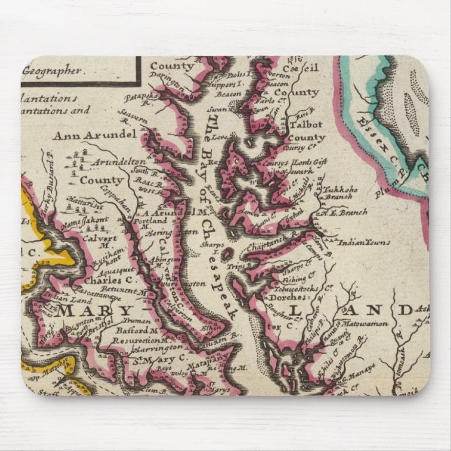 Virginia and Maryland Mouse Mat (Front)
