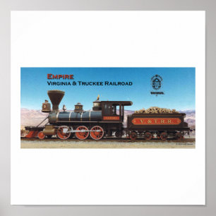 Virginia and Truckee Railroad engine Empire print