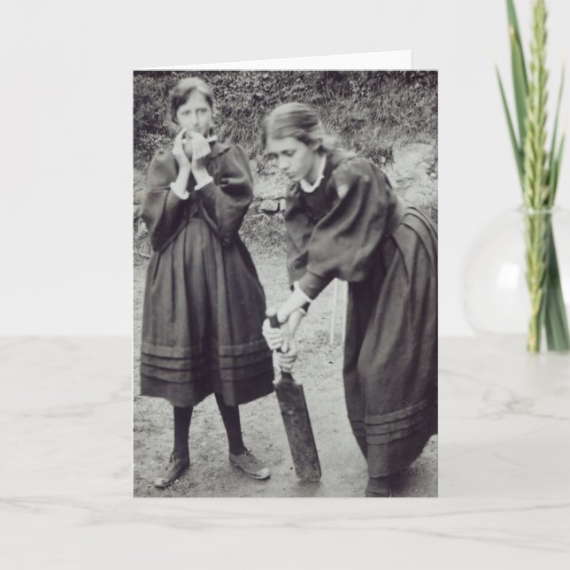 Virginia and Vanessa Stephen, in St. Ives, 1894 Card (Front)