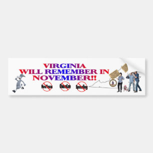Virginia - Anti ObamaCare, New Taxes & Spending Bumper Sticker