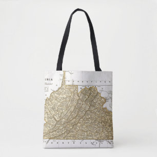Virginia Atlas Map Tote Bag