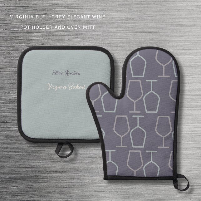 Virginia Baked Personalized | Virginia Wine Lover  Oven Mitt & Pot Holder Set (Creator Uploaded)