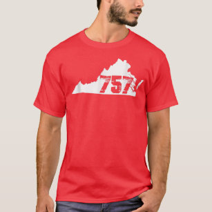 Virginia Beach 757 Area Code T-Shirt
