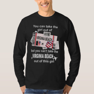 Virginia Beach Boarding Pass  Virginia Beach Girl T-Shirt