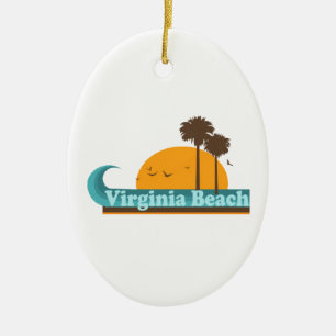 Virginia Beach. Ceramic Tree Decoration