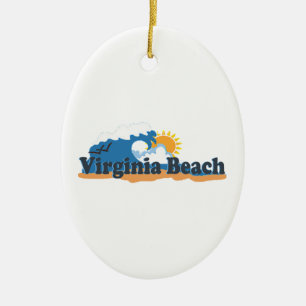 Virginia Beach. Ceramic Tree Decoration