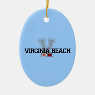 Virginia Beach. Ceramic Tree Decoration