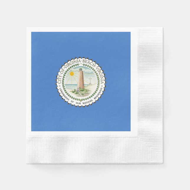 Virginia Beach city flag Napkin (Front)