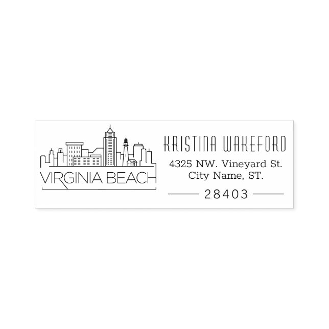 Virginia Beach | Custom Address Self-inking Stamp (Design)