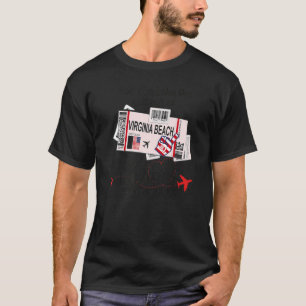 Virginia Beach Girl Virginia Beach Boarding Pass T-Shirt