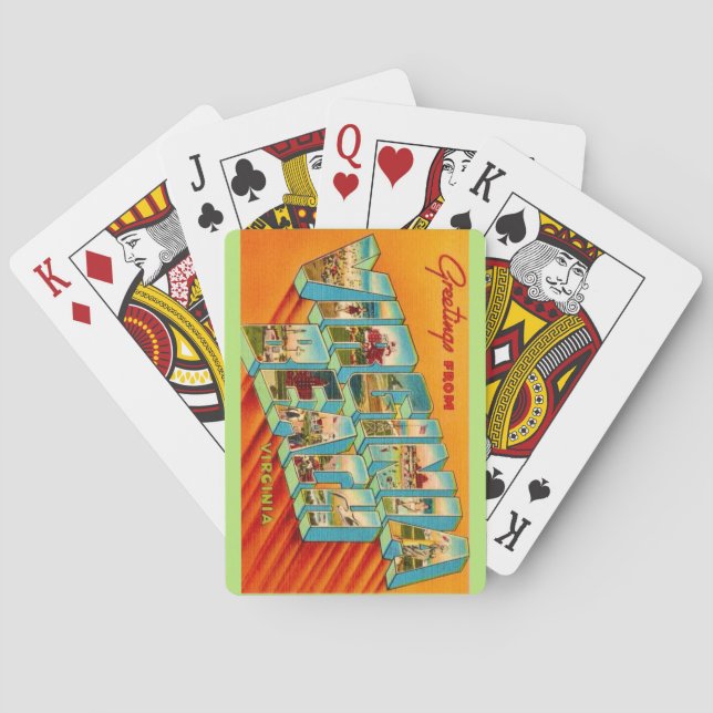 Virginia Beach Greeting Playing Cards (Back)