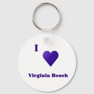 Virginia Beach -- Midnight Blue Key Ring