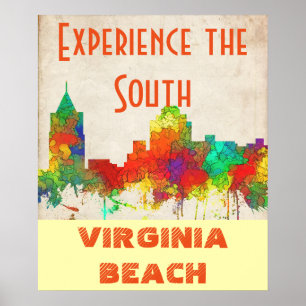 VIRGINIA BEACH SKYLINE POSTER