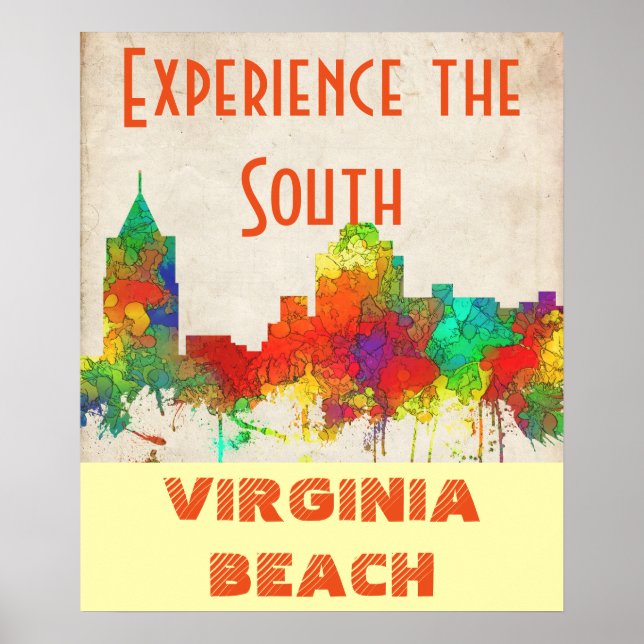 VIRGINIA BEACH SKYLINE POSTER (Front)