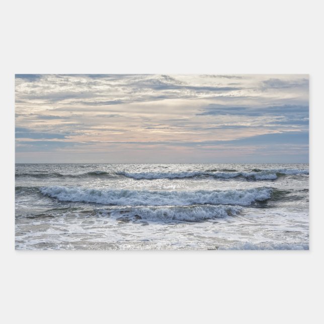 Virginia Beach Sunrise Rectangular Sticker (Front)