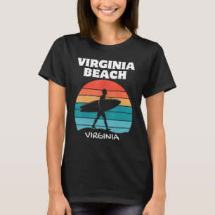VIRGINIA BEACH SURF VINTAGE SUNSET SURFING T-Shirt