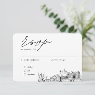 Virginia Beach Traditional RSVP Meal Options Enclosure Card