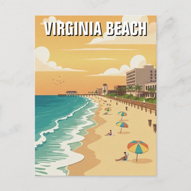 Virginia Beach Travel Postcard (Front)