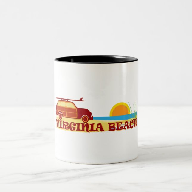 Virginia Beach. Two-Tone Coffee Mug (Center)