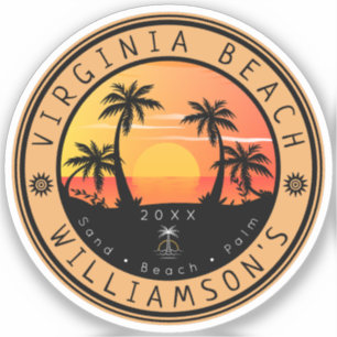Virginia Beach USA Retro Sunset Souvenirs 80s