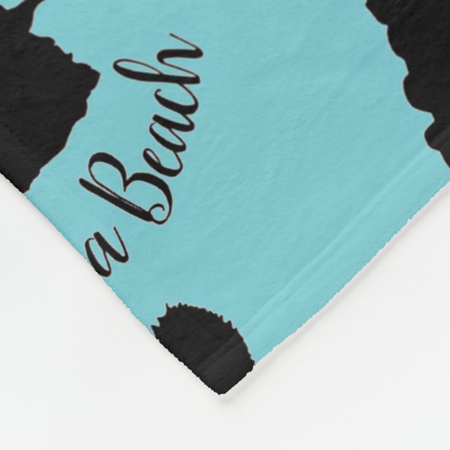 Virginia Beach, VA Neptune Statue Ocean Nautical Fleece Blanket (Corner)