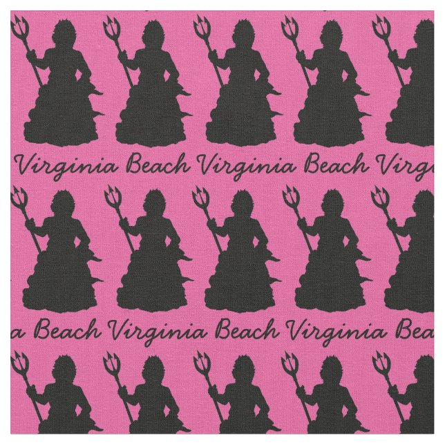 Virginia Beach VA Neptune Statue Sculpture Fabric (Close Up)