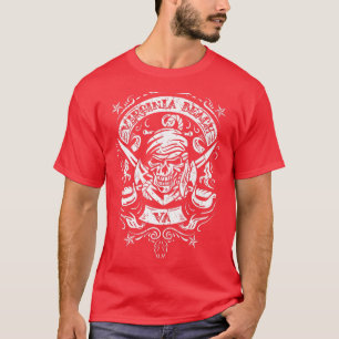 Virginia Beach VA Pirate Skull Crossed Swords Anch T-Shirt
