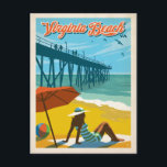 Virginia Beach, VA Postcard<br><div class="desc">Anderson Design Group is an award-winning illustration and design firm in Nashville,  Tennessee. Founder Joel Anderson directs a team of talented artists to create original poster art that looks like classic vintage advertising prints from the 1920s to the 1960s.</div>