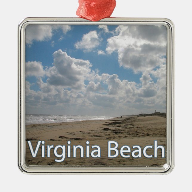Virginia Beach VA Virginia Coast Metal Tree Decoration (Front)