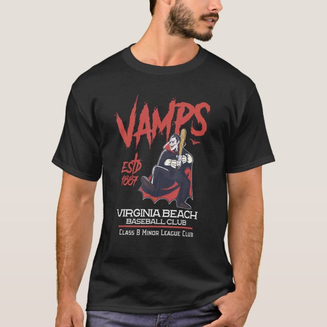 Virginia Beach Vamps Minor League Retro Baseball T T-Shirt (Front)