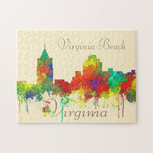 Virginia Beach Viginia Skyline SG Jigsaw Puzzle
