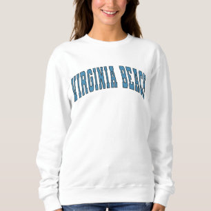 Virginia Beach Vintage Varsity College Style Sweat Sweatshirt